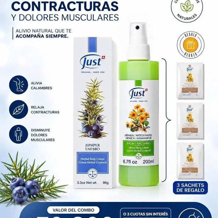 Crema de enebro 96G + bálsamo de arnica 200ML just