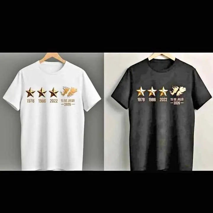Remeras 3 estrellas y malvinas