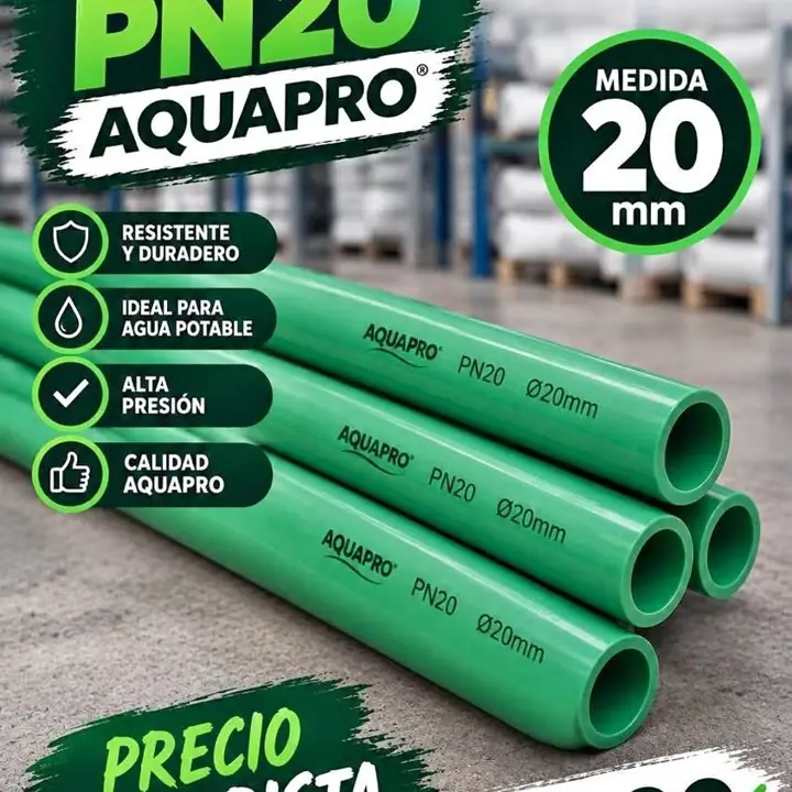 Caño aquapro PN20 20 mm | precio mayorista $2.390