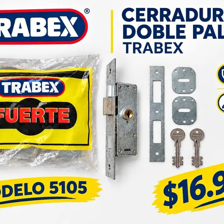 Cerradura trabex doble paleta – modelo 5105