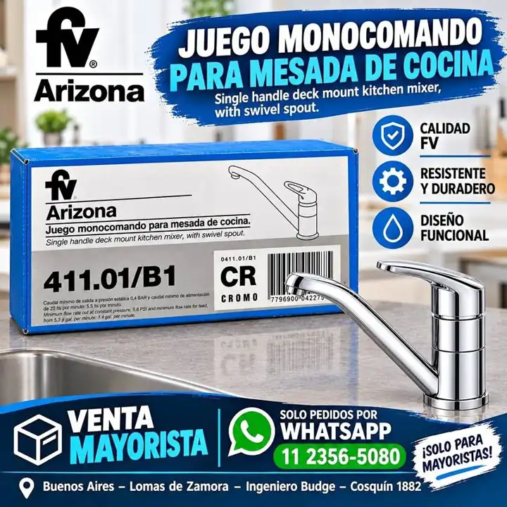 Grifería FV Arizona Monocomando – Venta Mayorista
