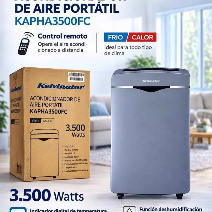 Aire acondicionado portátil kelvinator 3500W