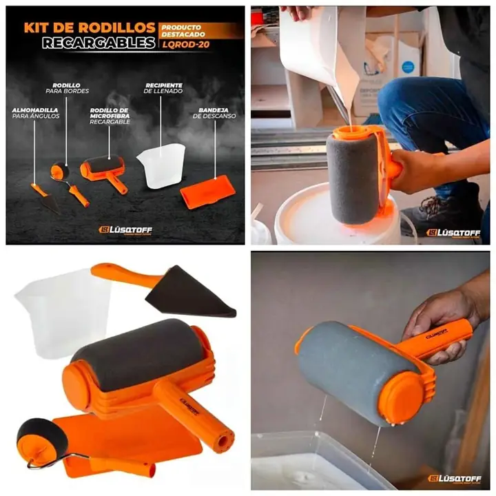 Kit de rodillos recargables lusqtoff