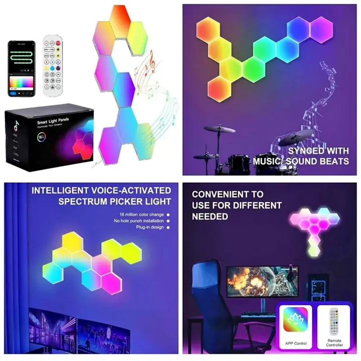 Panel X10 RGB bluetooth hexagono chico
