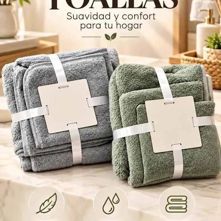 Set de toallas x 3 piezas multiuso