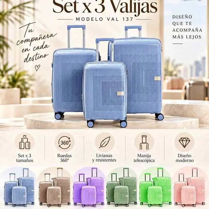 Set x 3 valijas barbara