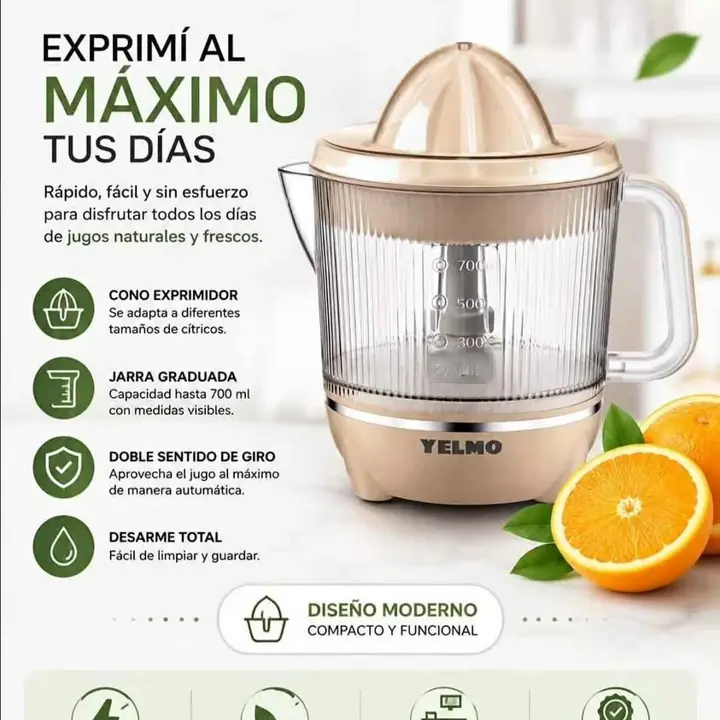Exprimidor de citricos eléctrico yelmo
