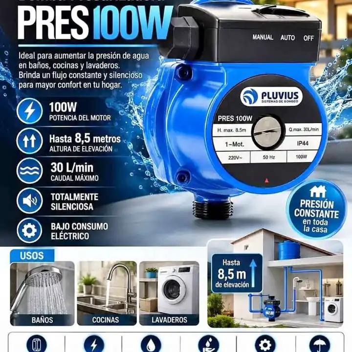 Bomba presurizadora pluvius 100W