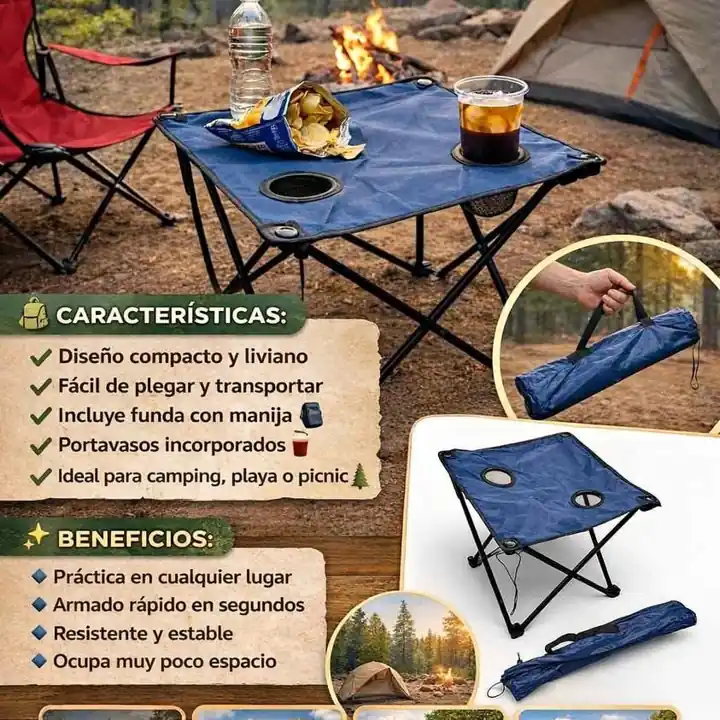 Mesa plegable de camping