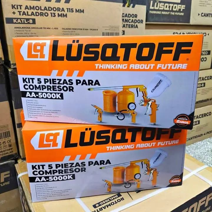 Kit para compresor 5 piezas lusqtoff AA-5000K