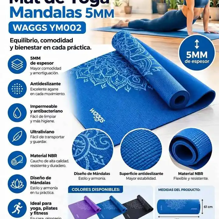 Mat de yoga mandalas