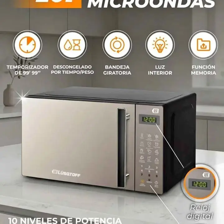 Horno microondas lusqtoff 20L digital