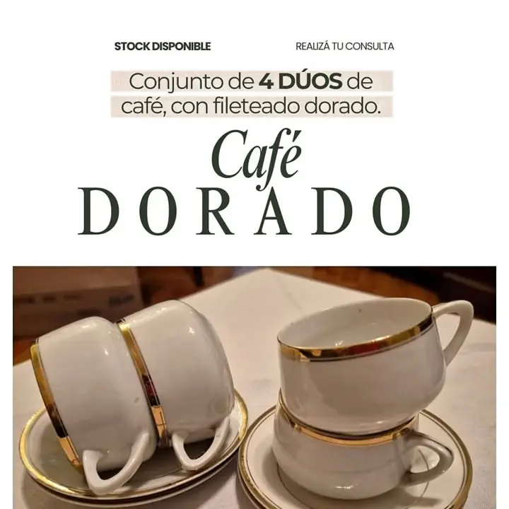 Juego de cafe el dorado