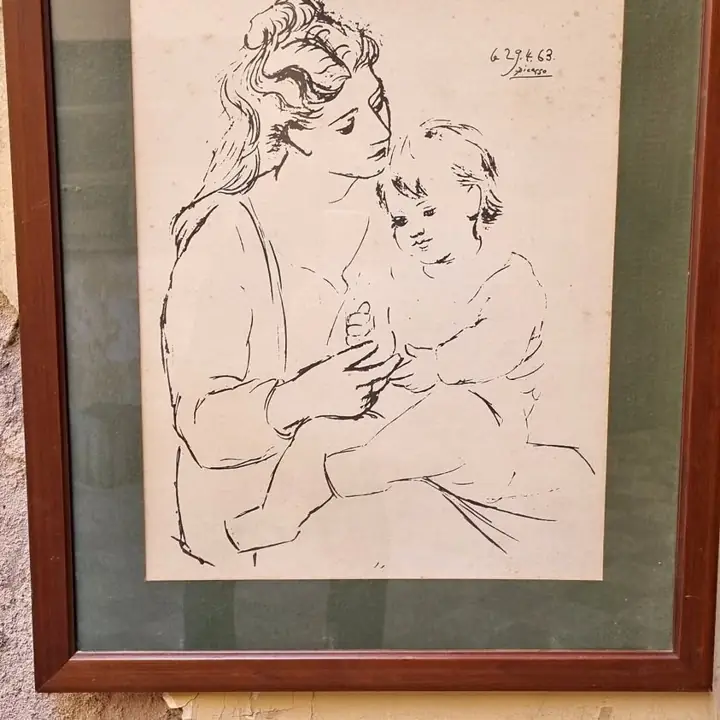 Lámina de Picasso "Maternidad (cabeza de Olga Khokhlova)"