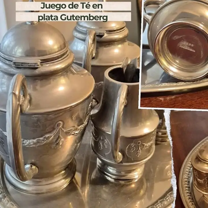 Juego de te en plata