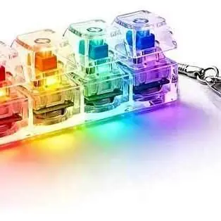 Mini teclado anti stress con luces ( 4 teclas) multicolor