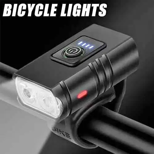 Luz delantera para bici recargable con 3 modos de iluminación