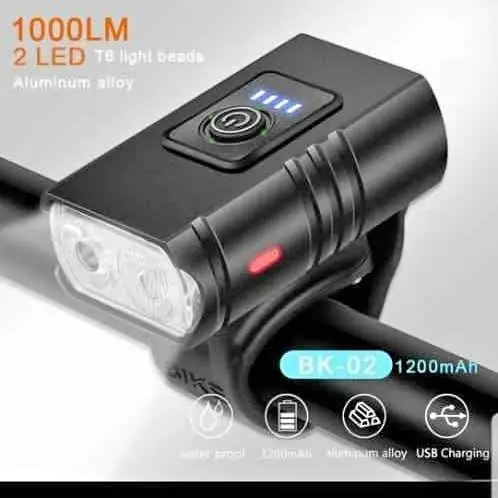 Luz delantera para bicicleta ( recargable y de alta potencia lumínica)