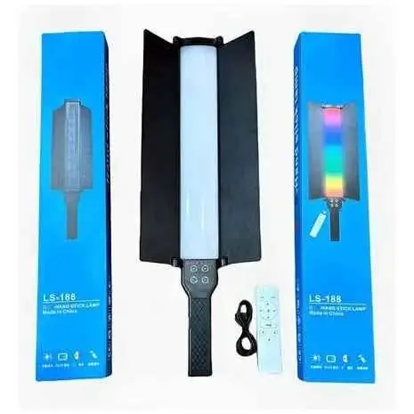 Barra de luz led Rgb recargable para fotografía ,peluquería y demás(control remoto +trípode de 2mt)