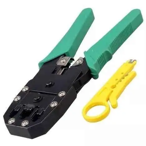 Pinza crimpedora para cables red Rj45, Rj11, Rj9, pela cables p6, p8, p4