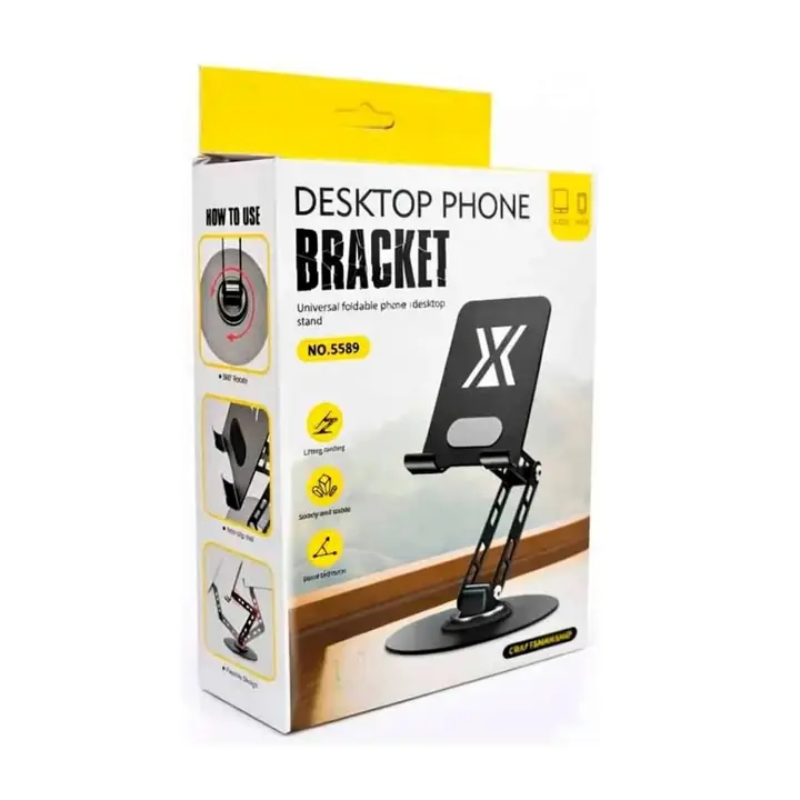 Soporte metálico plegable 360 , apto tablet y celular