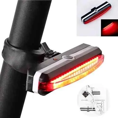 Luz barra trasera para bici recargable ( luz blanca , luz roja )