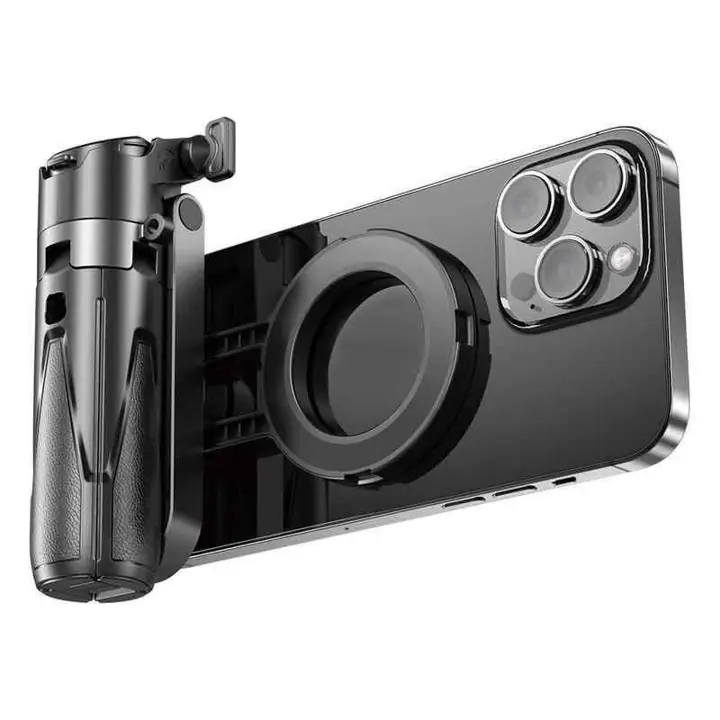 Mini Bastón selfiestick cuatripode imantado con control remoto