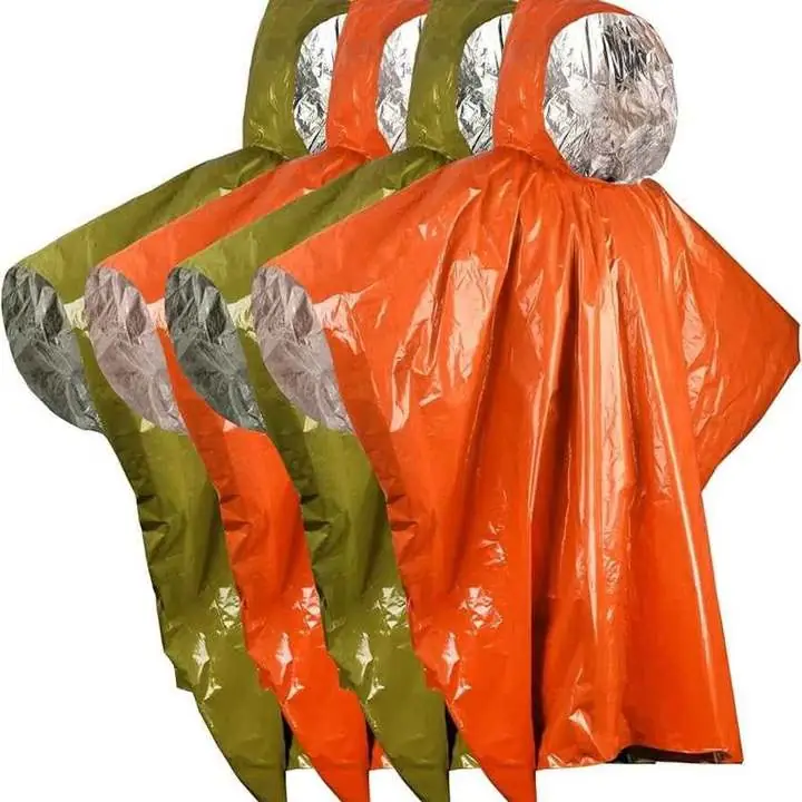 Poncho para lluvia impermeable de aluminio