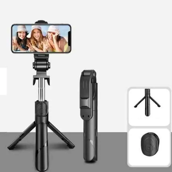 Bastón monopod con trípode y control remoto