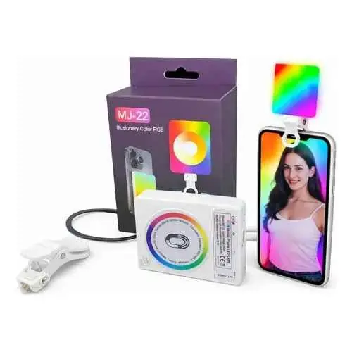 Luz de relleno recargable colocación con clip, imán, o rosca de 1/4 potente luz y varios efectos