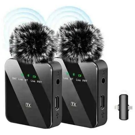 Micrófonos inalámbricos f15-2 para exterior y interior ( android y iPhone)