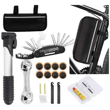 Kit de reparación y auxilio de bicicleta