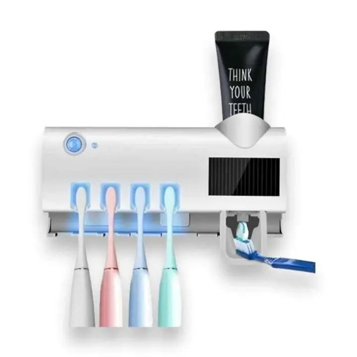 Dispenser de pasta dentrifica porta cepillos y esterilizador