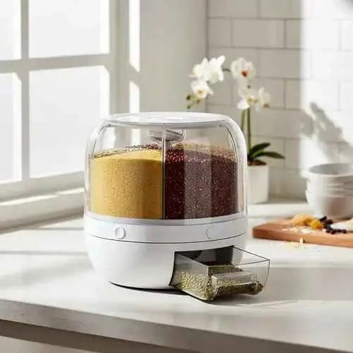 Dispensador de cereales , frutos secos , alimentos, harinas, granos, café , etc