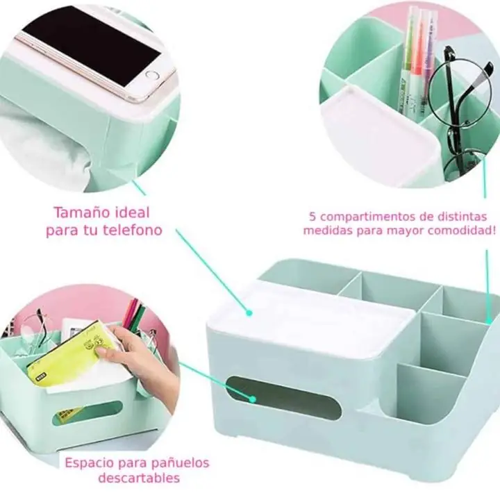 Organizador multiuso porta pañuelos