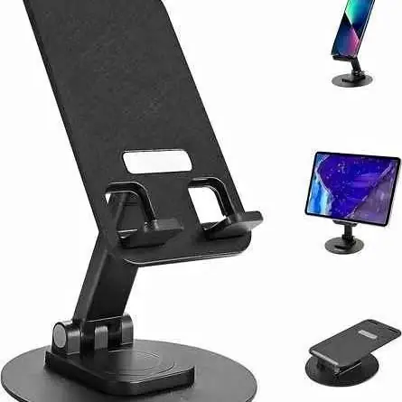 Soporte de escritorio para celular (base metálica , brazo y soporte plástico) rotación 360