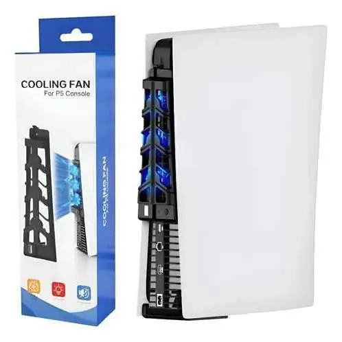 Cooler con 3 ventiladores para ps5 con luz led y puerto usb