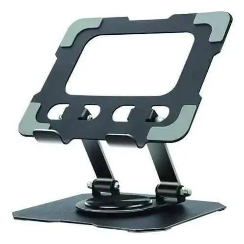 Soporte para notebook, tablets , celular( ajustable , regulable , metálico , giratorio 360°)