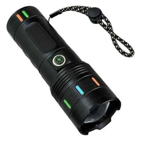 Linterna led de 150000 lumens recargable con zoom (muy potente)