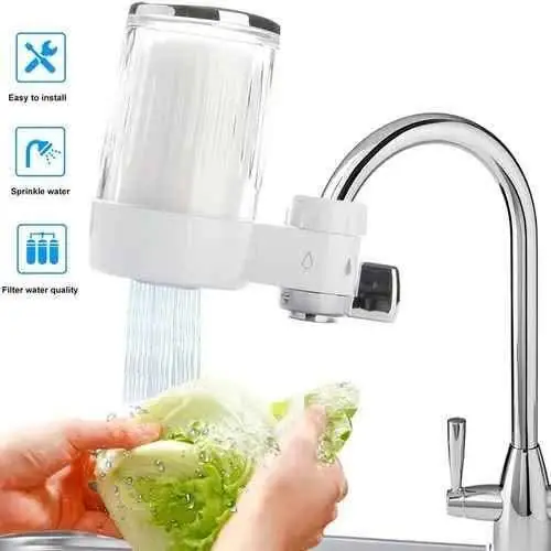 Filtro purificador para canilla pico universal (filtro ceramico 8 capas, duración de 1000l/8 meses)