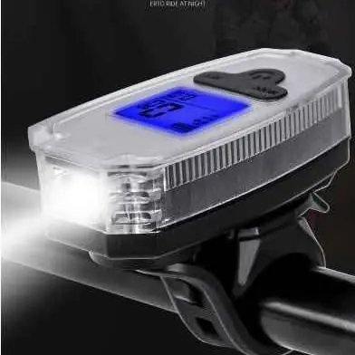 Velocímetro cpu para bicicleta multifunción recargable con luz led y bocina