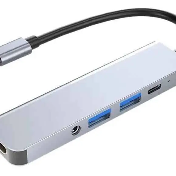 Hub multifuncional tipo c / HDMI / tipo c / USB 2.0/USB 3.0/ Jack audio