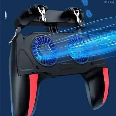 Gamepad doble gatillo con doble cooler recargable