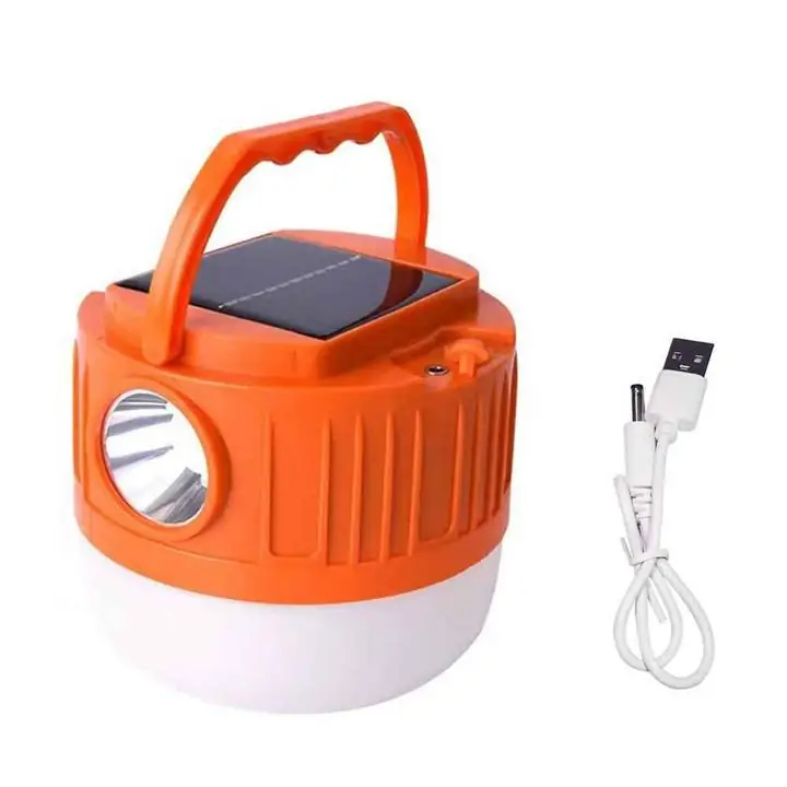 Lámpara de 50w recargable solarmente y con usb