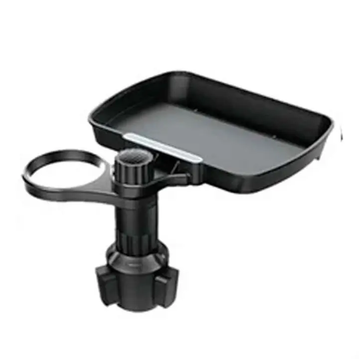 Soporte porta vasos y bandeja para vehículos giratorio y ajustable