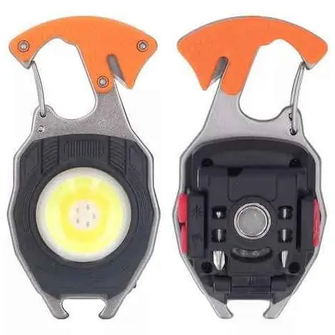 Linterna de bolsillo cob multifunción recargable