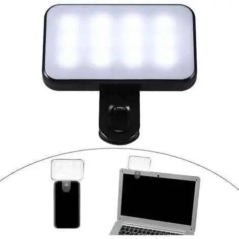 Luz led de relleno recargable con regulador de intensidad (celular , notebook video conferencia