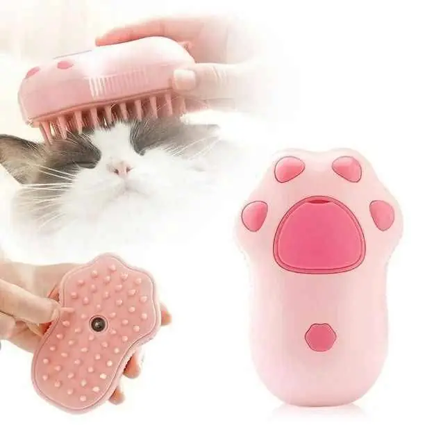 Cepillo vaporizador huellitas para mascotas