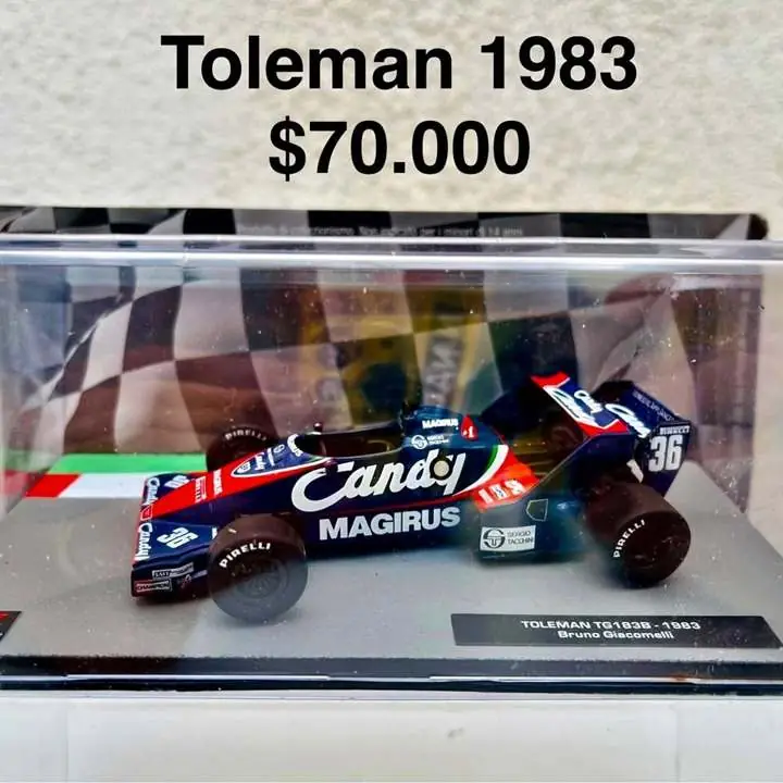 Fórmula 1 Toleman TG183B- 1983 Bruno Giacomelli. Escala 1/43