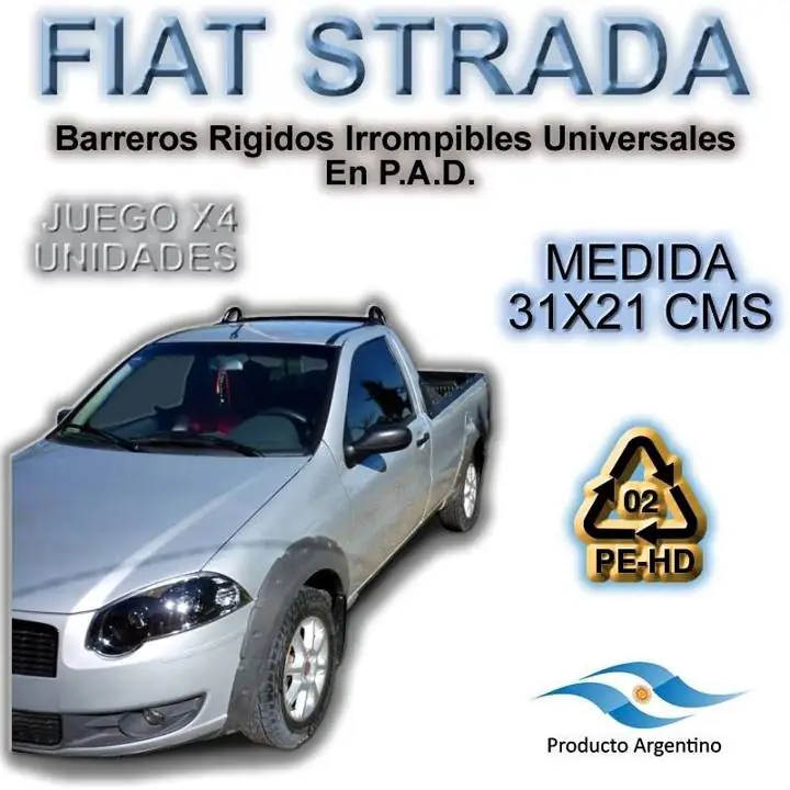 Fiat Strada Barreros Rigidos Universales en Pad. X4 Unidades envio gratis